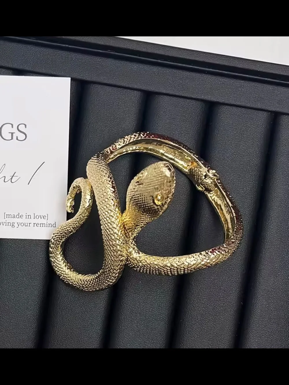 Gold Snake Wrap Bracelet Cuff